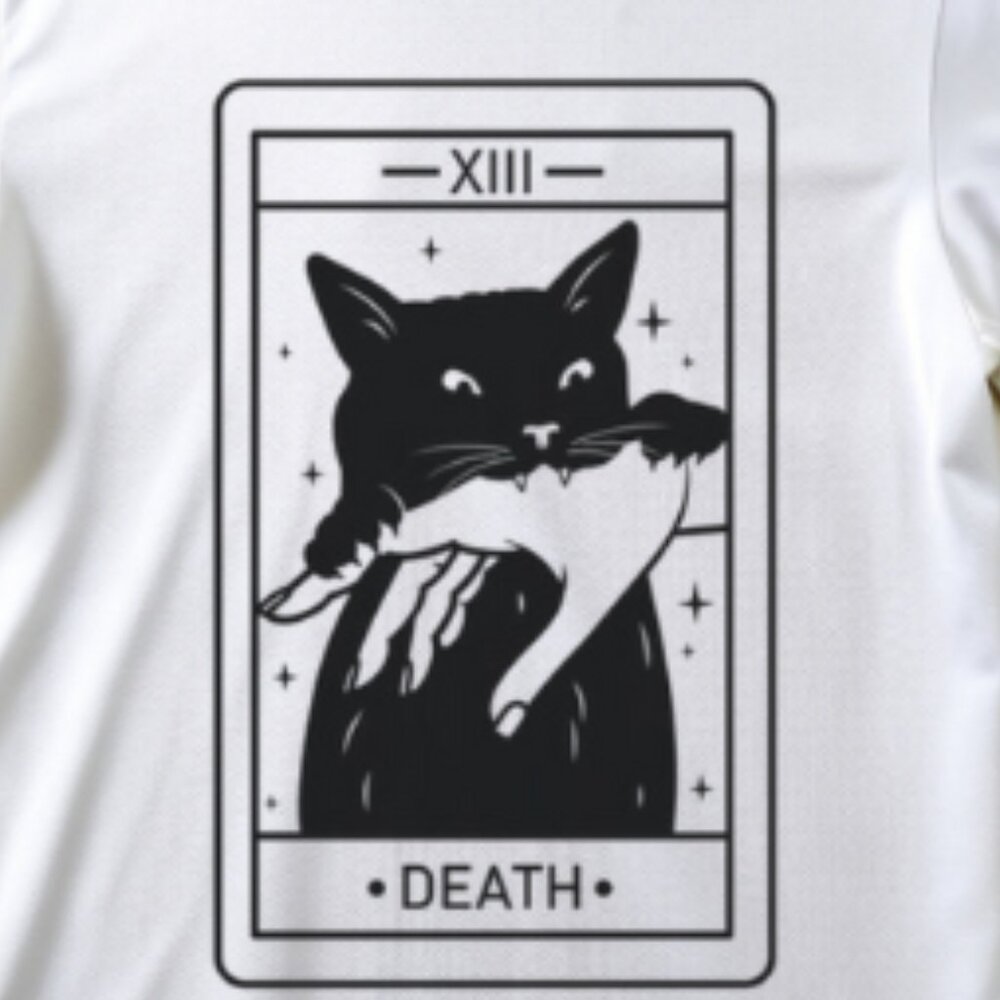 Cat Gift Halloween T-shirt Cat Witchy T Shirt - Picture 2 of 4